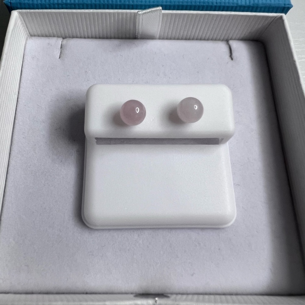 Rose Quartz & Gold Earrings